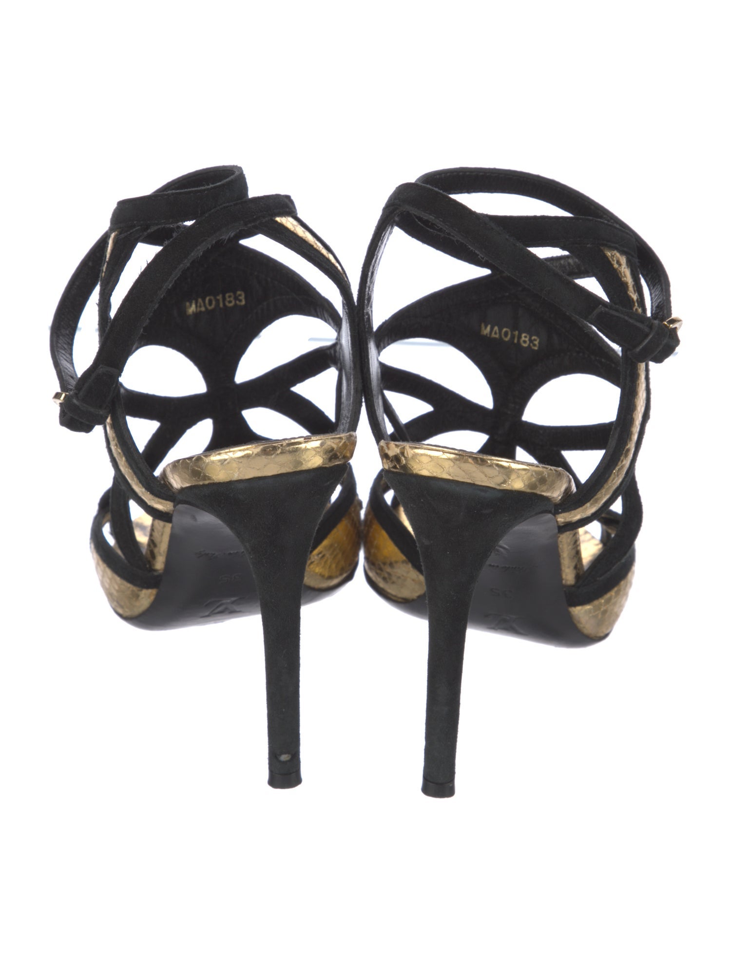 Louis Vuitton Embossed Leather Sandals