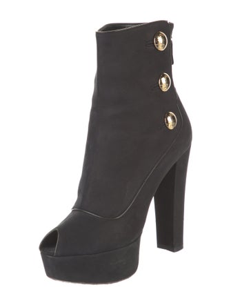 Louis Vuitton Suede Leather Trim Embellishment Boots
