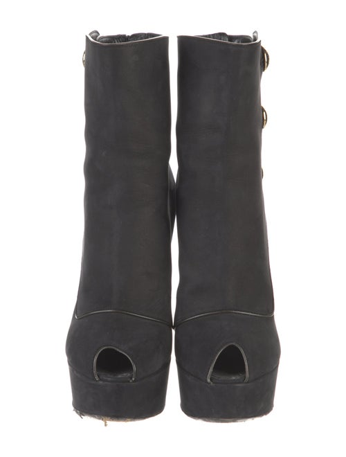 Louis Vuitton Suede Leather Trim Embellishment Boots