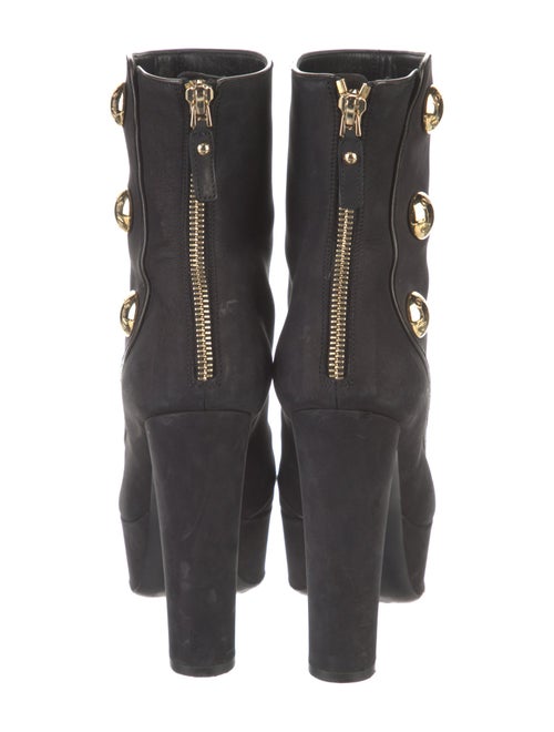 Louis Vuitton Suede Leather Trim Embellishment Boots
