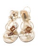 Louis Vuitton Leather Eyelet Trim Sandals
