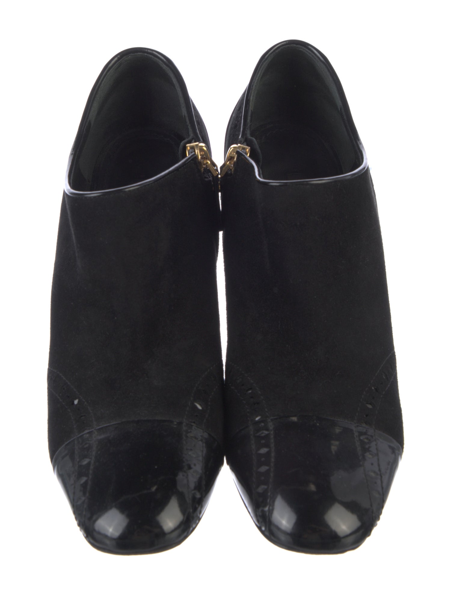 Louis Vuitton Suede Leather Trim Embellishment Boots