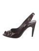 Louis Vuitton Patent Leather Slingback Sandals