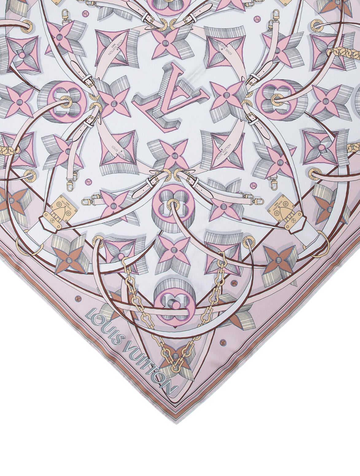 Louis Vuitton Silk LV Monogram Scarf w/ Tags