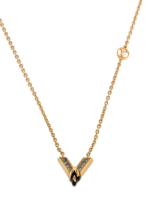 Louis Vuitton The Great Essential V Pendant Necklace