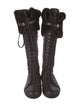 Louis Vuitton LV Monogram Leather Lace-Up Boots