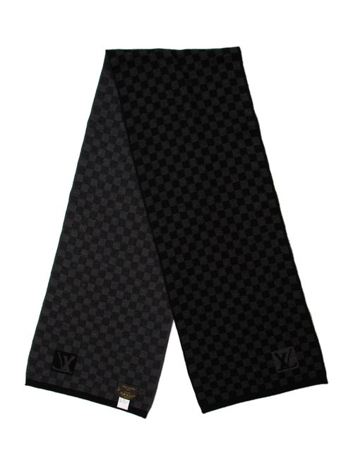 Louis Vuitton Wool Damier Graphite Pattern Scarf