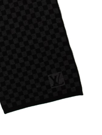 Louis Vuitton Wool Damier Graphite Pattern Scarf