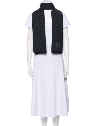 Louis Vuitton Wool Damier Graphite Pattern Scarf