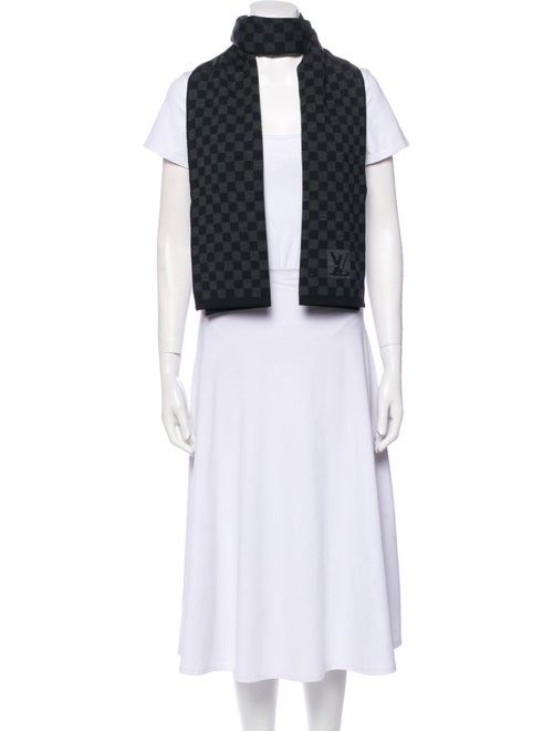 Louis Vuitton Wool Damier Graphite Pattern Scarf