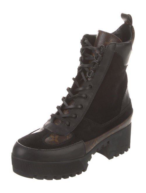 Louis Vuitton LV Monogram Suede Combat Boots