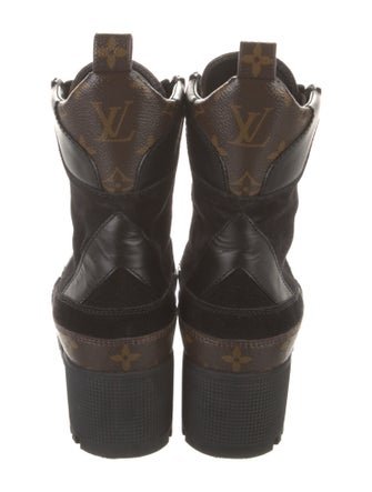 Louis Vuitton LV Monogram Suede Combat Boots