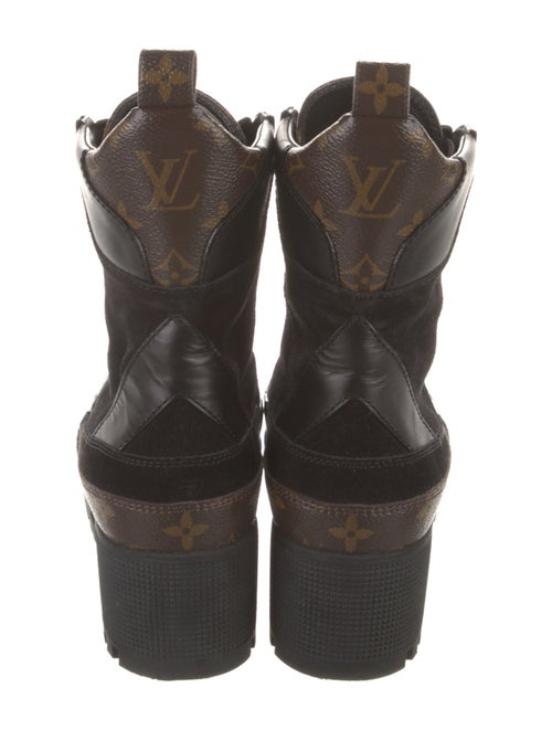 Louis Vuitton LV Monogram Suede Combat Boots