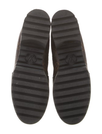 Louis Vuitton LV Monogram Suede Combat Boots