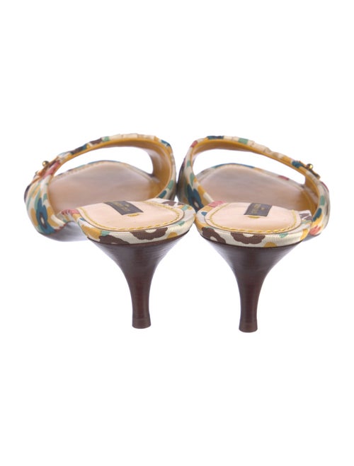 Louis Vuitton Flora Print Satin Slides