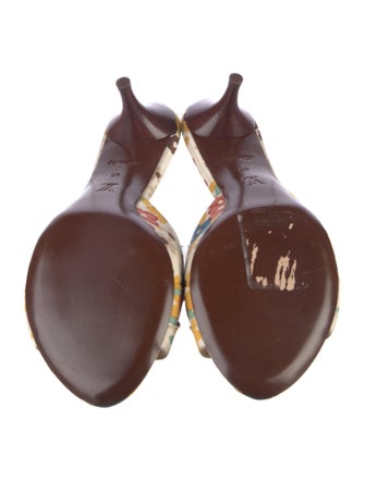 Louis Vuitton Flora Print Satin Slides