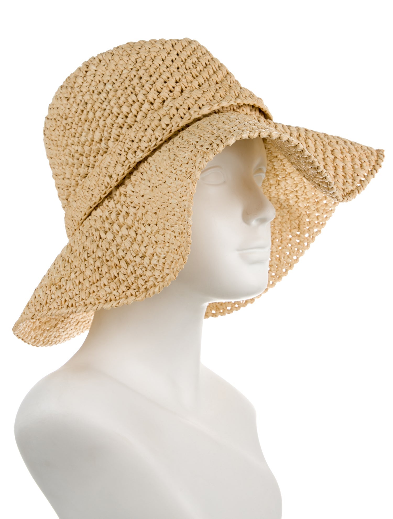 Valentino Raffia V Logo Hat