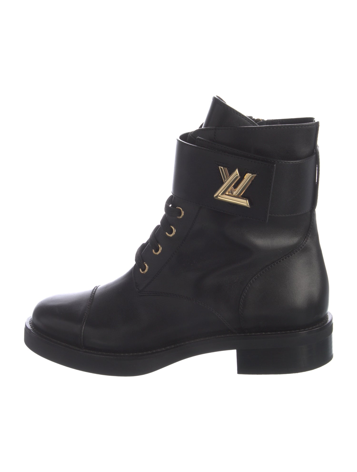 Louis Vuitton Leather Combat Boots
