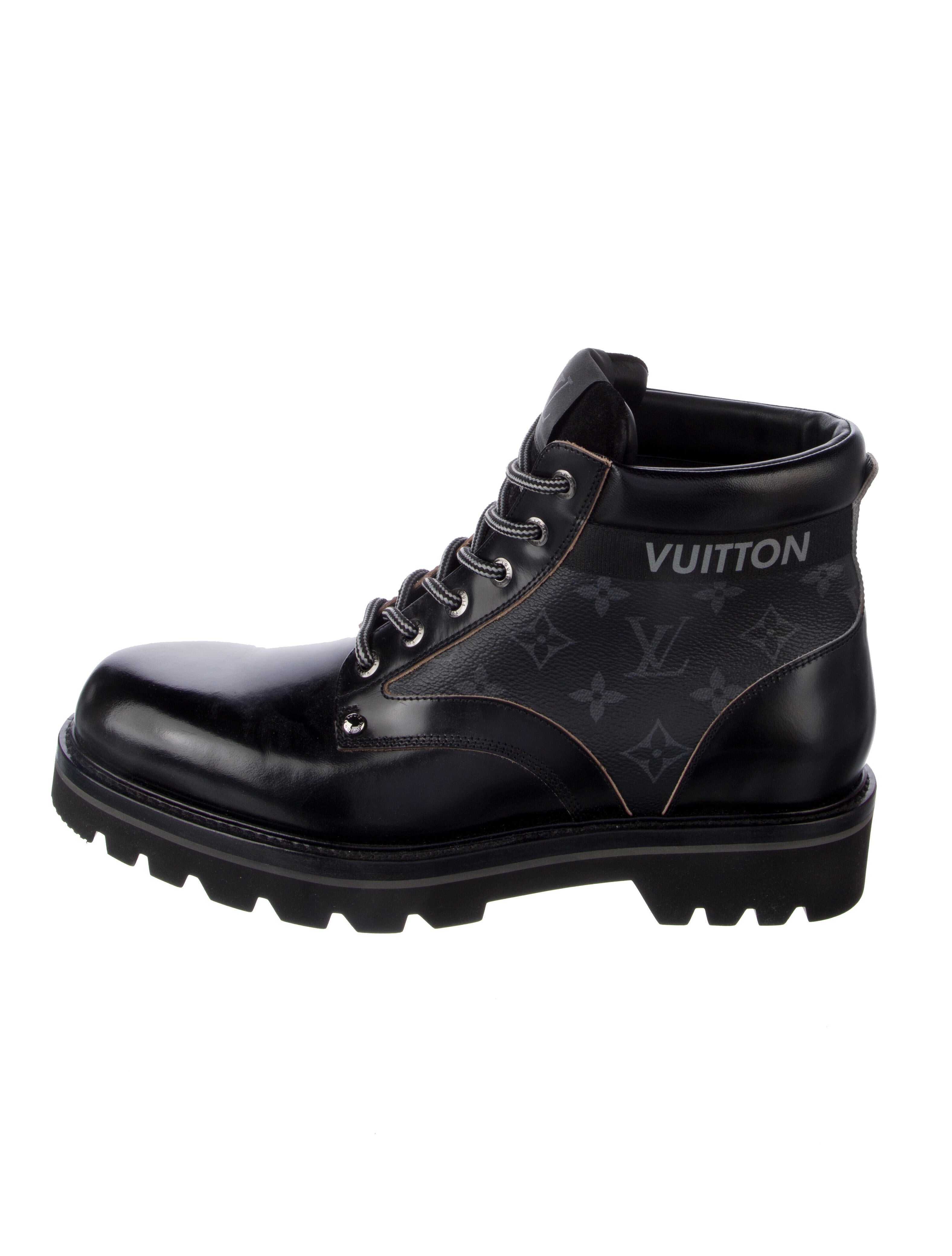 Louis Vuitton LV Monogram Leather Combat Boots