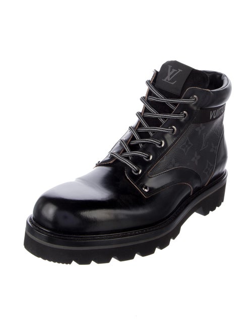 Louis Vuitton LV Monogram Leather Combat Boots