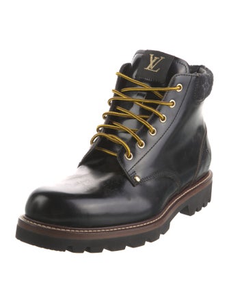 Louis Vuitton LV Monogram Leather Combat Boots