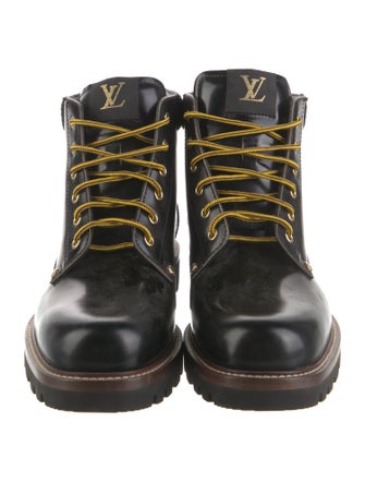 Louis Vuitton LV Monogram Leather Combat Boots