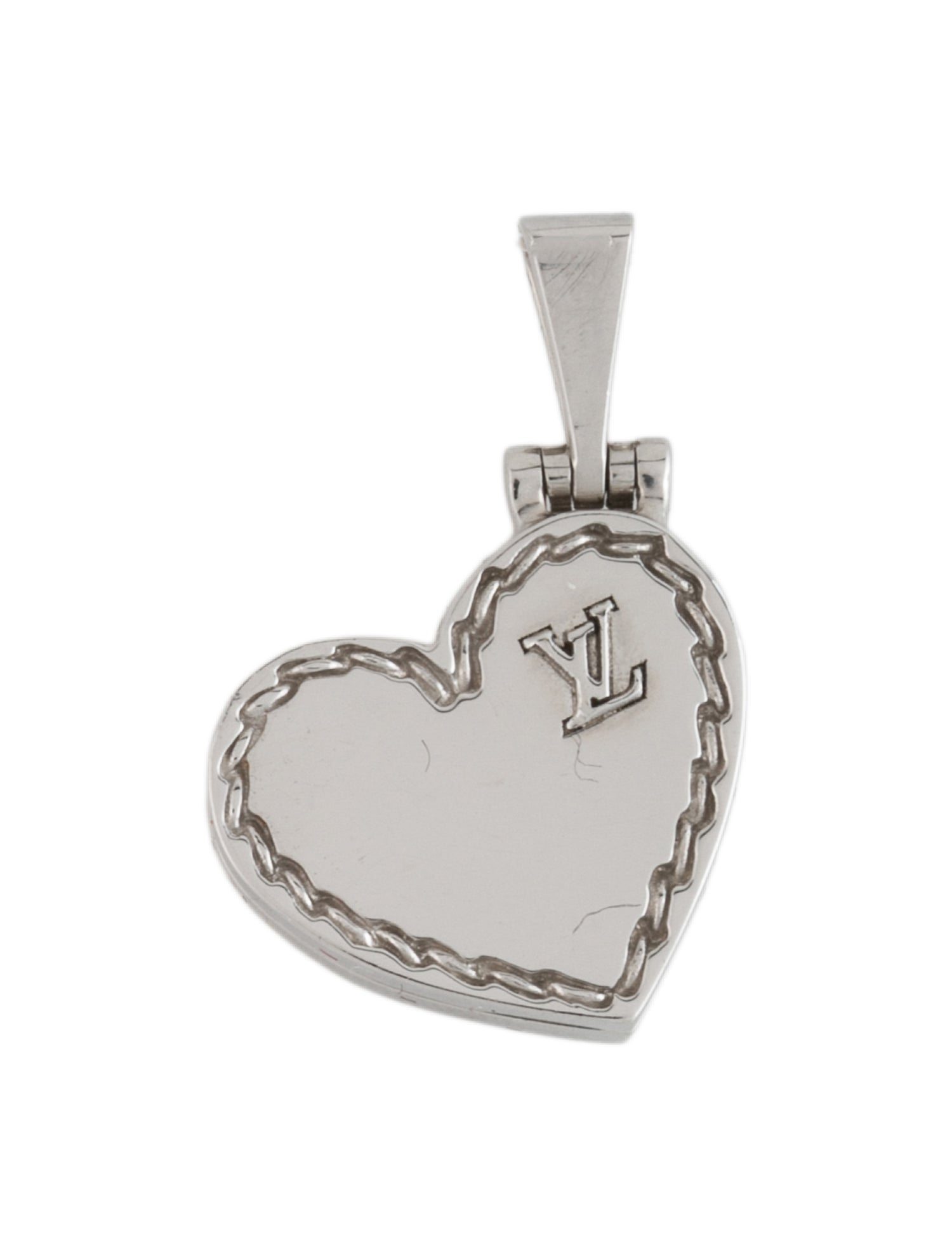 Louis Vuitton 18K Heart Locket Pendant Charm