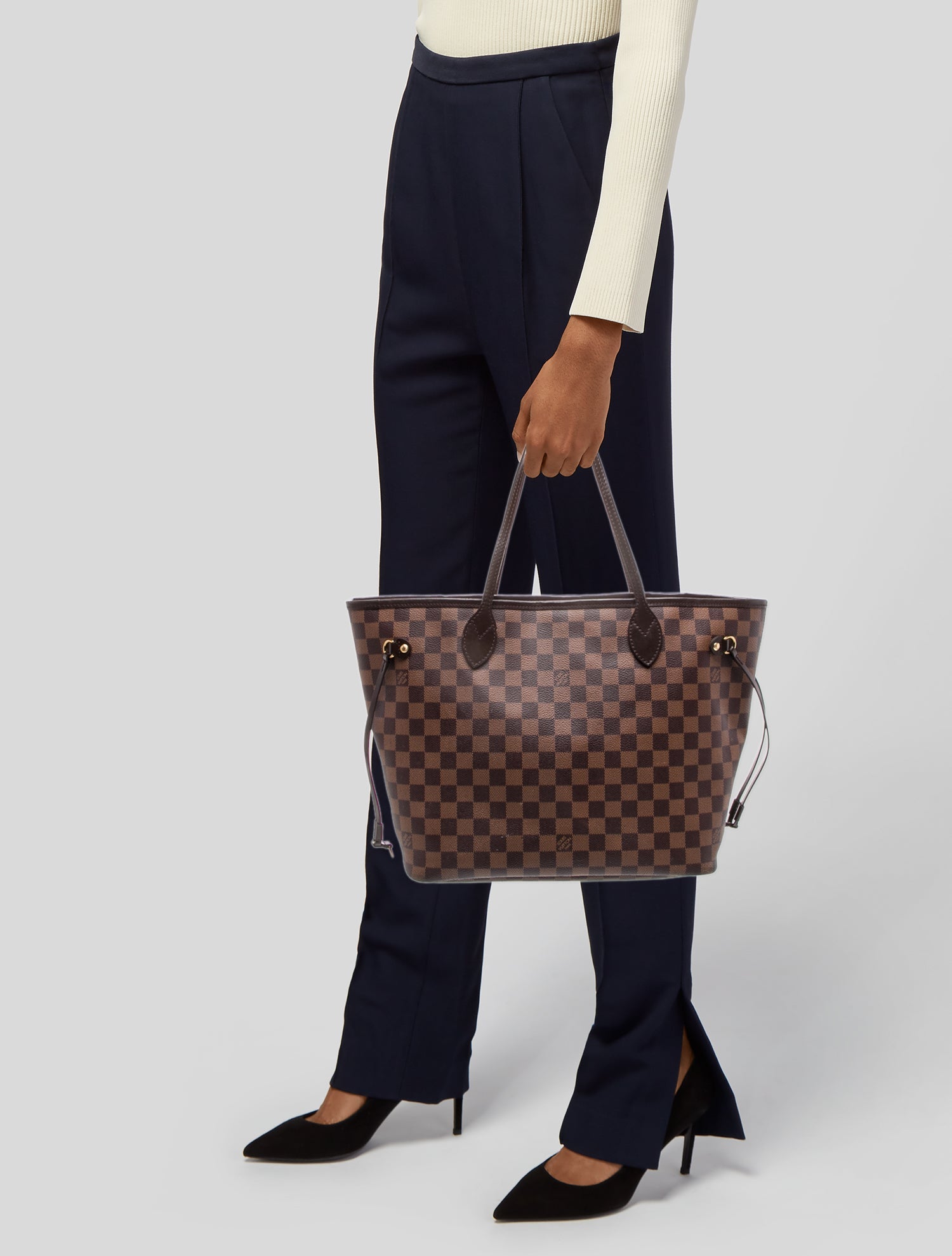 Louis Vuitton Damier Ebene Neverfull w/Pouch MM