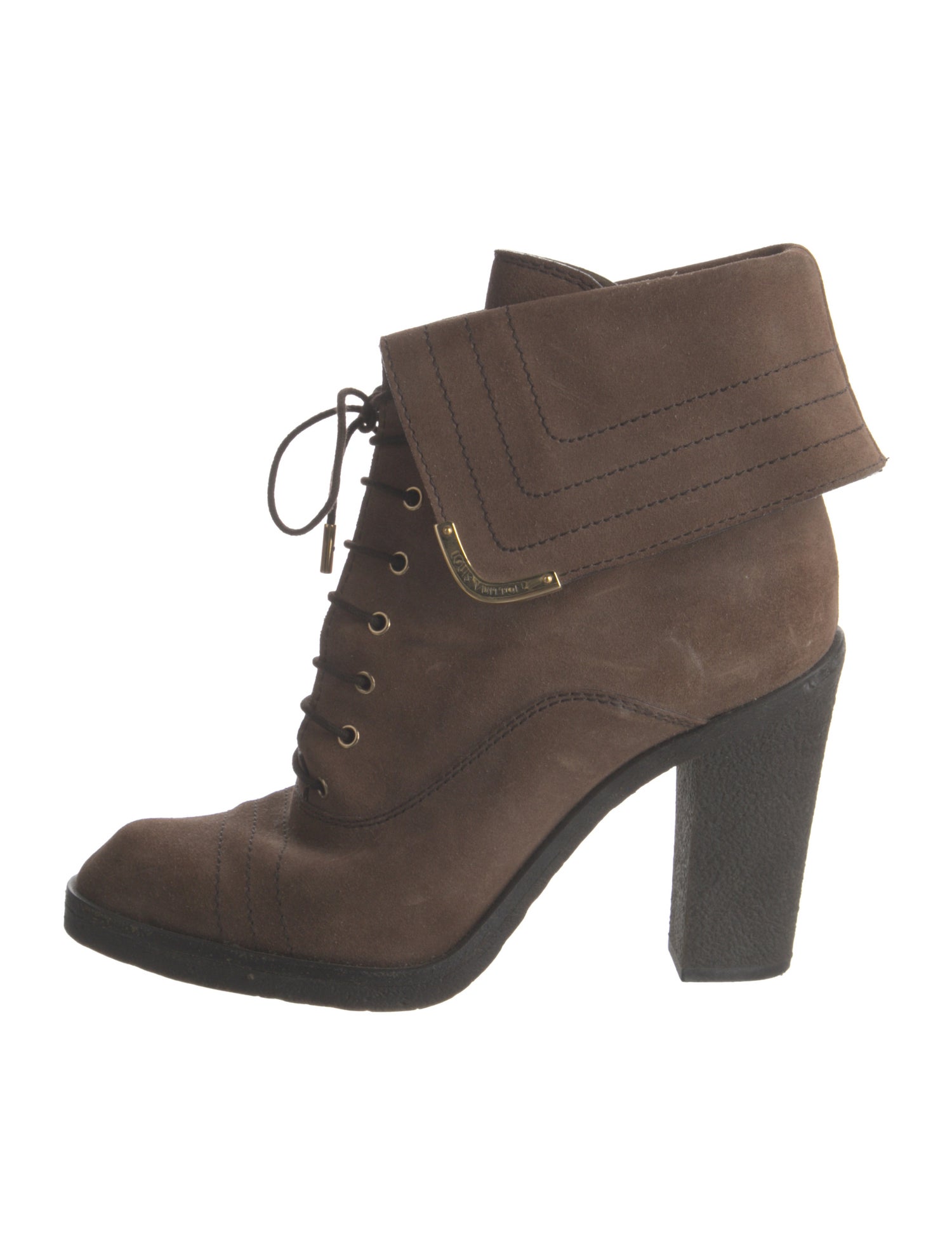 Louis Vuitton Suede Lace-Up Boots