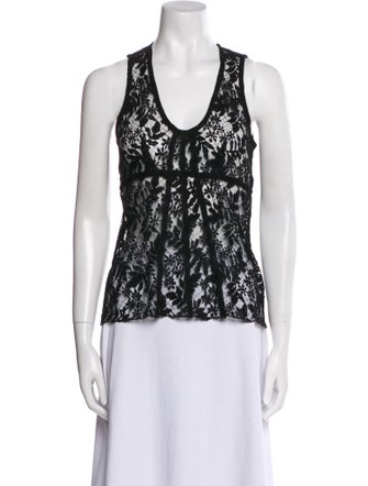 Louis Vuitton Lace Lace Pattern Top