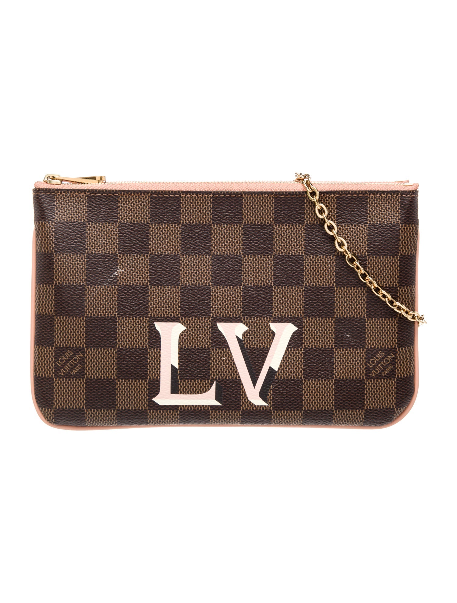 Louis Vuitton Damier Ebene Double Zip Pochette