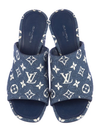 Louis Vuitton LV Monogram Denim Slides