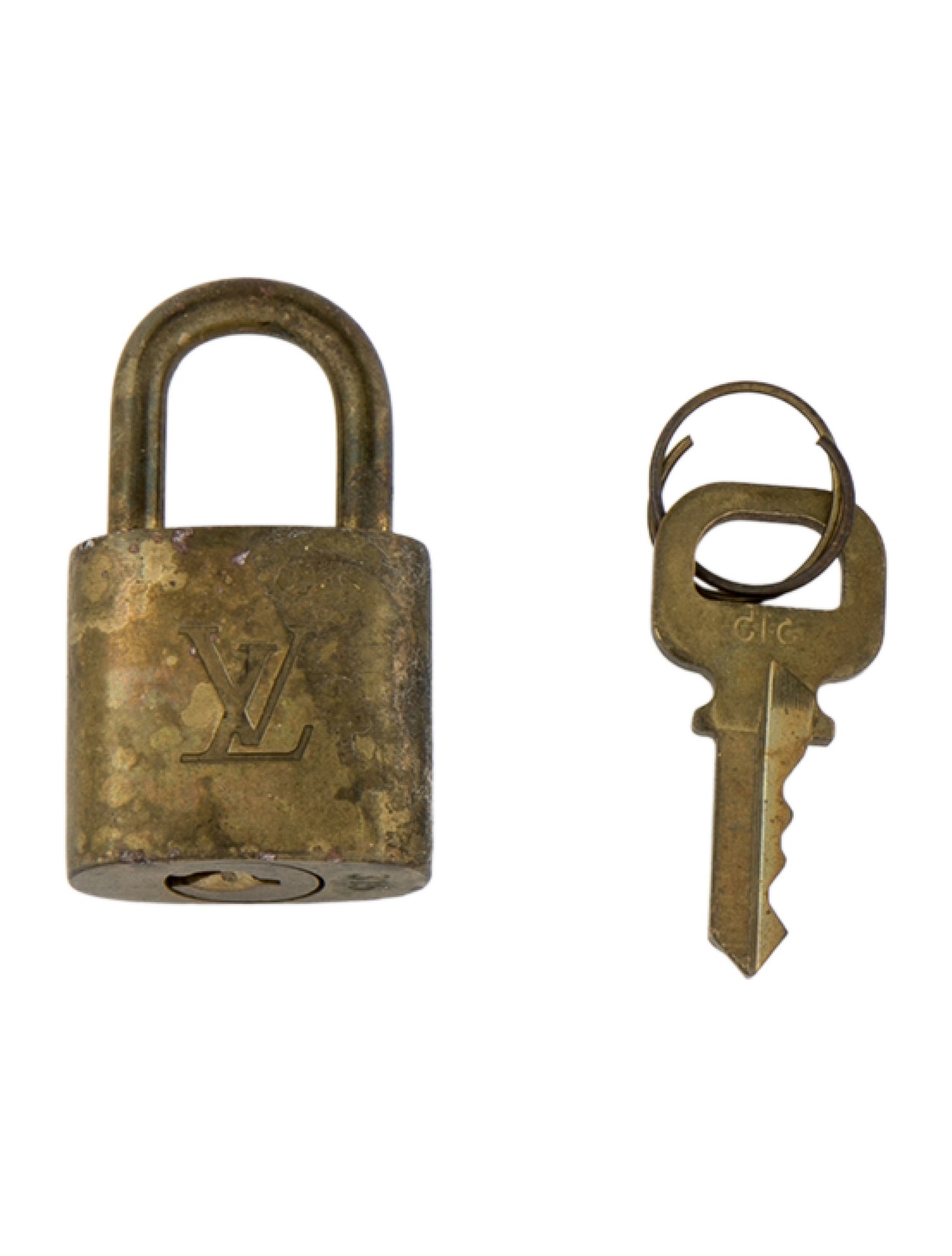 Louis Vuitton Brass Lock & Key Set