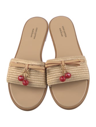 Louis Vuitton Raffia Slides