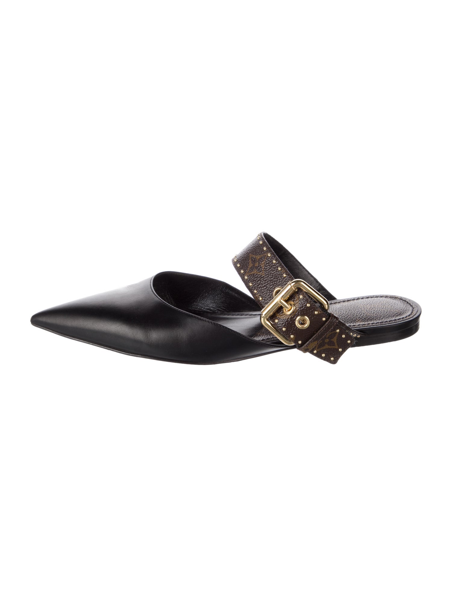 Louis Vuitton LV Monogram Leather Mules