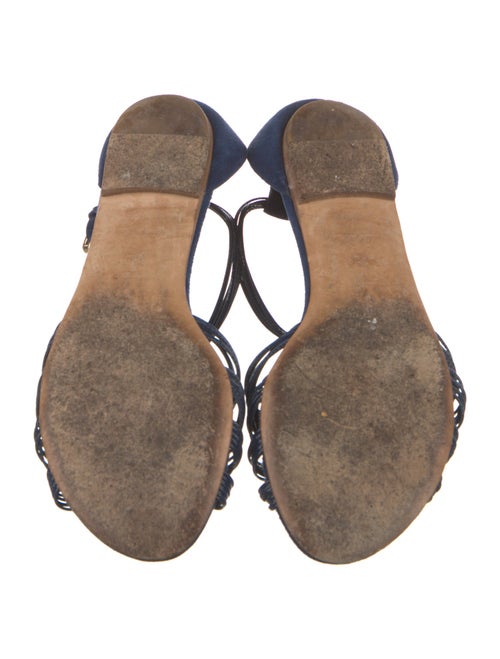 Louis Vuitton Suede T-Strap Sandals