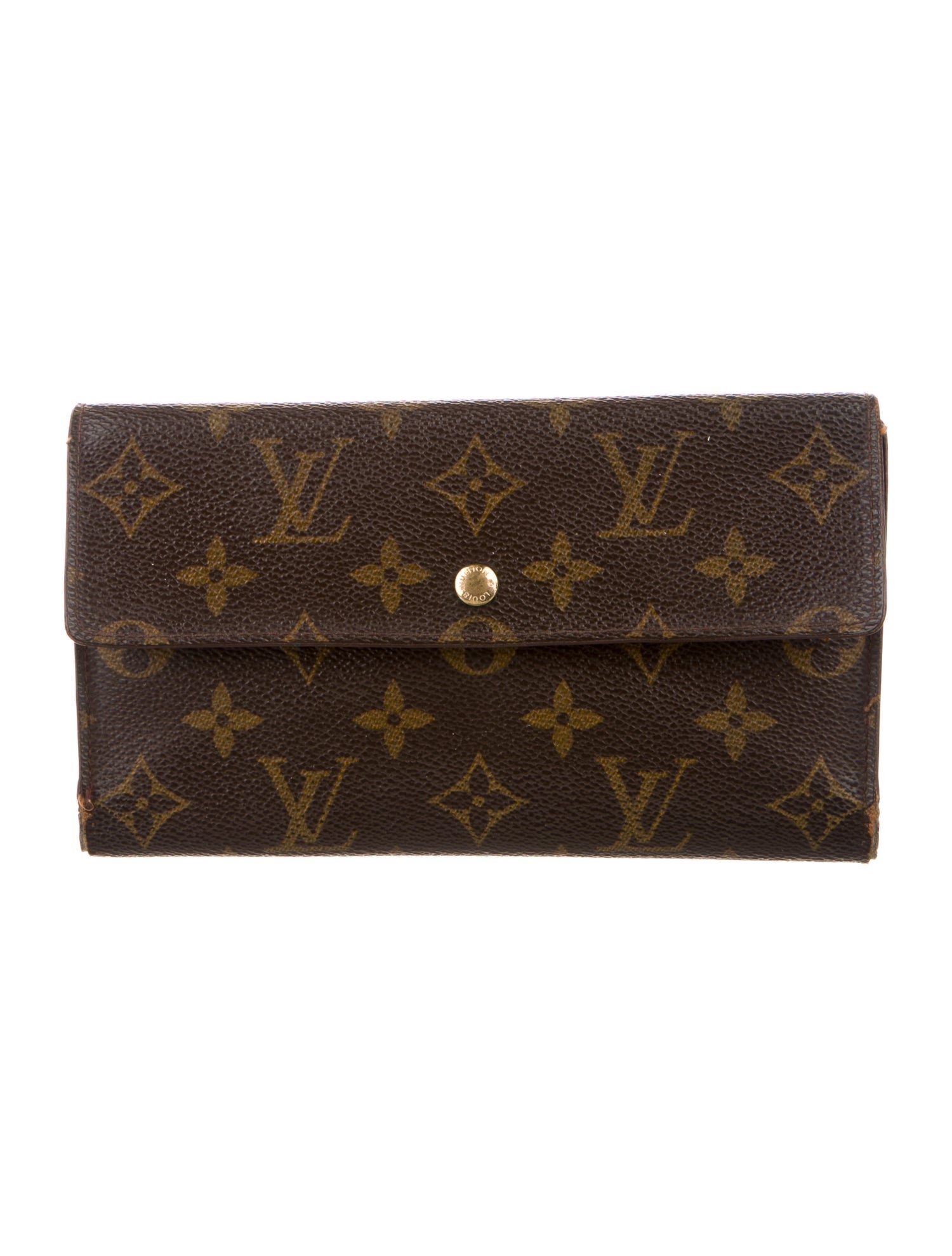 Louis Vuitton Monogram Pattern Coated Canvas International Wallet