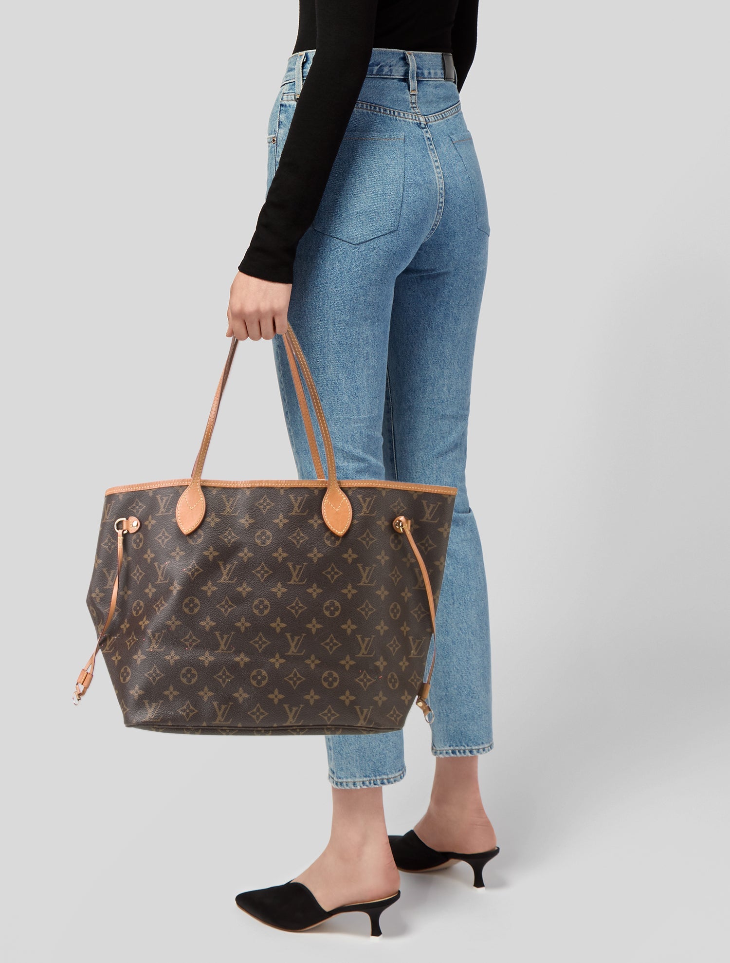 Louis Vuitton LV Monogram Neverfull w/Pouch MM