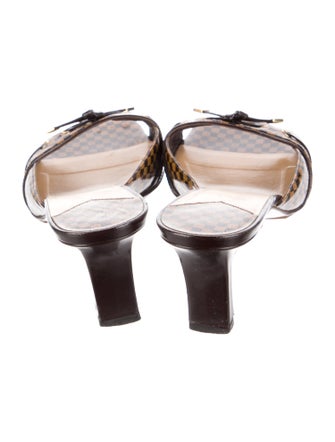 Louis Vuitton LV Monogram Patent Leather Slides