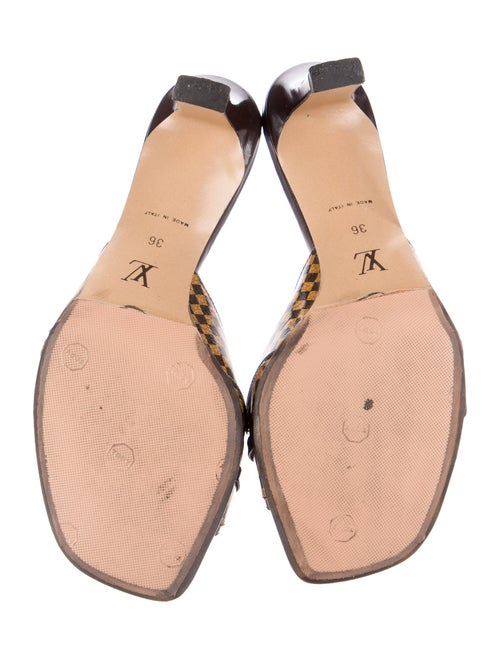 Louis Vuitton LV Monogram Patent Leather Slides