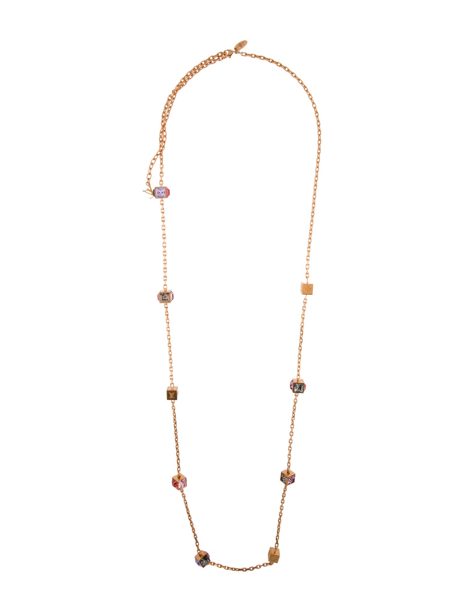Louis Vuitton Crystal Gamble Station Necklace