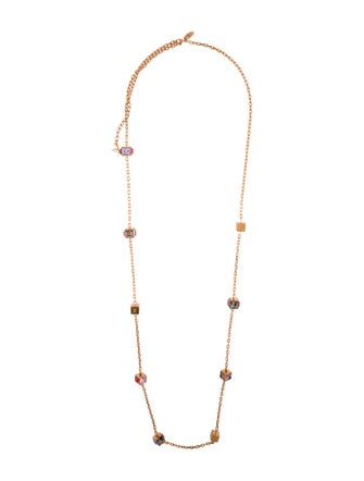 Louis Vuitton Crystal Gamble Station Necklace