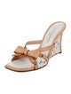 Louis Vuitton Printed Bow Accents Slides