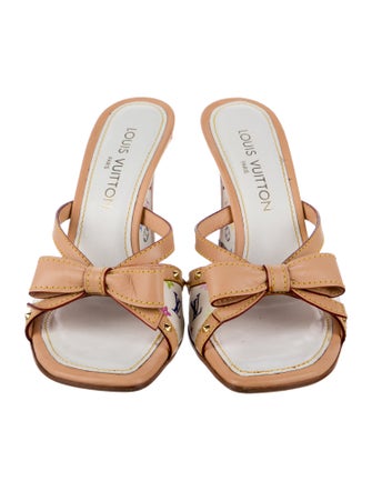 Louis Vuitton Printed Bow Accents Slides