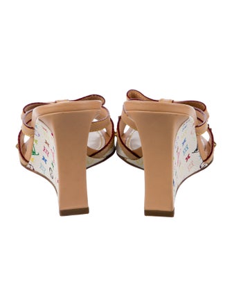 Louis Vuitton Printed Bow Accents Slides