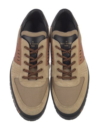Louis Vuitton Suede Colorblock Pattern Sneakers