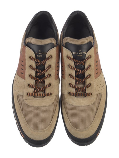 Louis Vuitton Suede Colorblock Pattern Sneakers