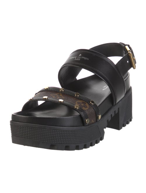 Louis Vuitton LV Monogram Leather Slingback Sandals
