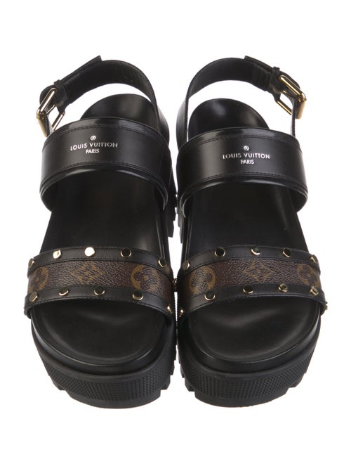 Louis Vuitton LV Monogram Leather Slingback Sandals