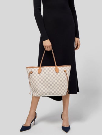 Louis Vuitton Damier Azur Neverfull w/Pouch MM